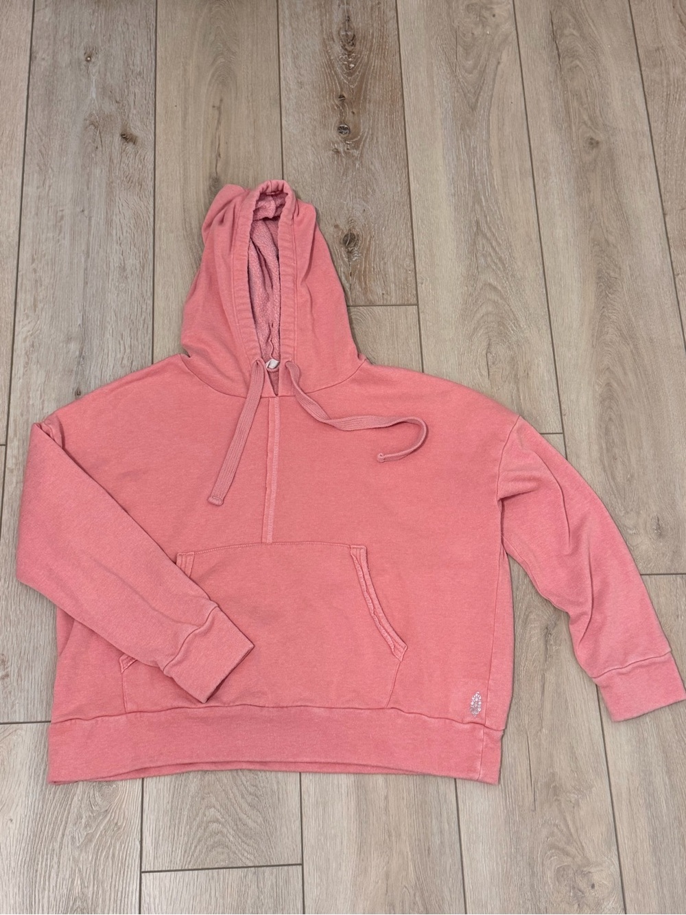 FP Movement Free People XS Coral Half Zip Oversized Hoodie